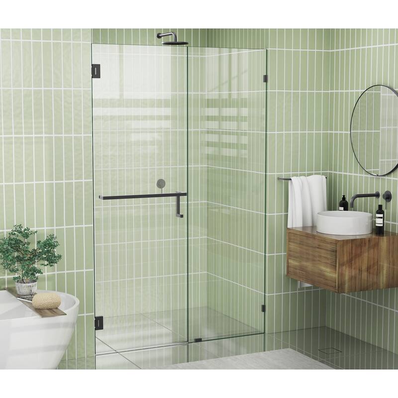Glass Warehouse 78" x 51.25" Frameless Towel Bar Shower Door Wall